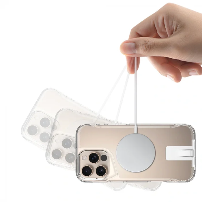 iPhone 16 Pro Kılıf M-safe Şarj Özellikli T-Max Standlı Kapak