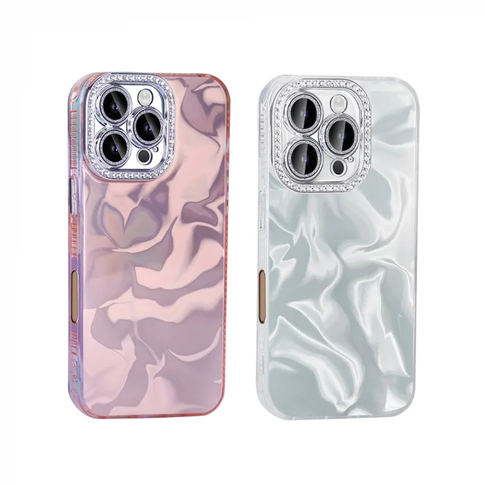 iPhone 16 Pro Max Kılıf Airbagli Parlak Taş Detay Tasarımlı Esila Kapak