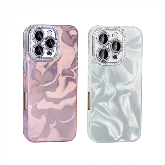 iPhone 16 Pro Max Kılıf Airbagli Parlak Taş Detay Tasarımlı Esila Kapak