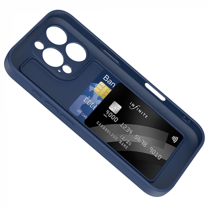 iPhone 16 Pro Max Kılıf Kamera Korumalı Kartlık Hazneli Vitra Kapak