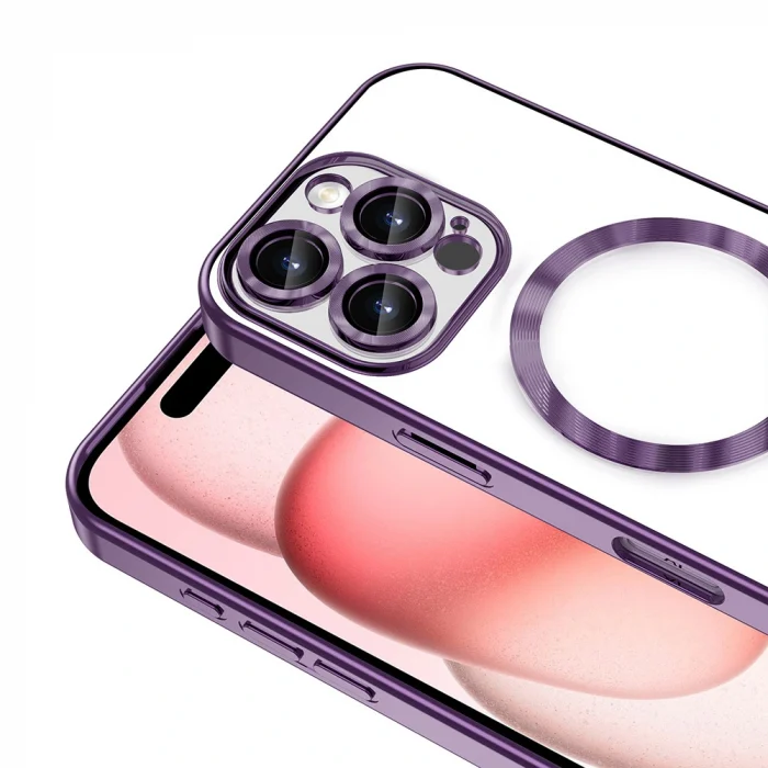 iPhone 16 Pro Max Kılıf Kamera Korumalı M-safe Wireless Şarj Özellikli Demre Kapak