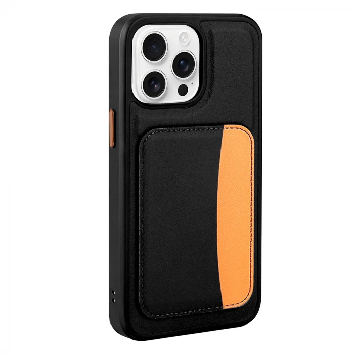 Apple iPhone 16 Pro Max Kılıf Kartlıklı Zore X-Kart Silikon Kapak