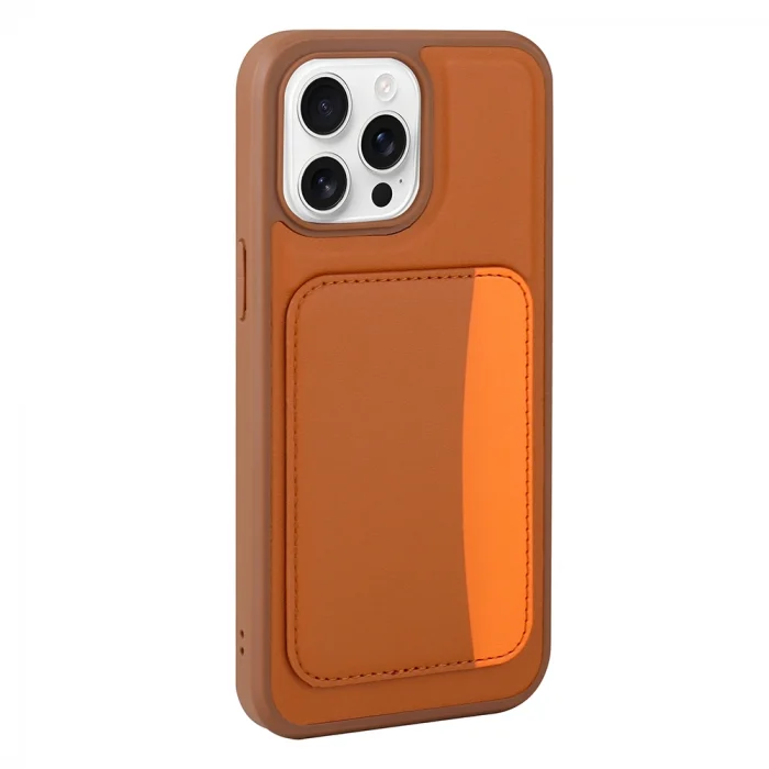 Apple iPhone 16 Pro Max Kılıf Kartlıklı Zore X-Kart Silikon Kapak