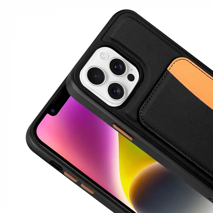 Apple iPhone 16 Pro Max Kılıf Kartlıklı Zore X-Kart Silikon Kapak