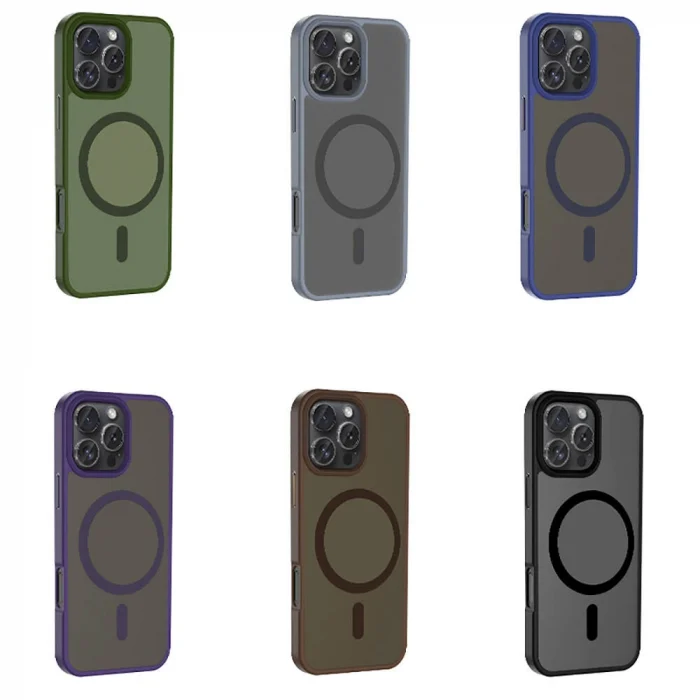 iPhone 16 Pro Max Kılıf M-safe Şarj Özellikli Mat Arka Yüzey Sio Kapak