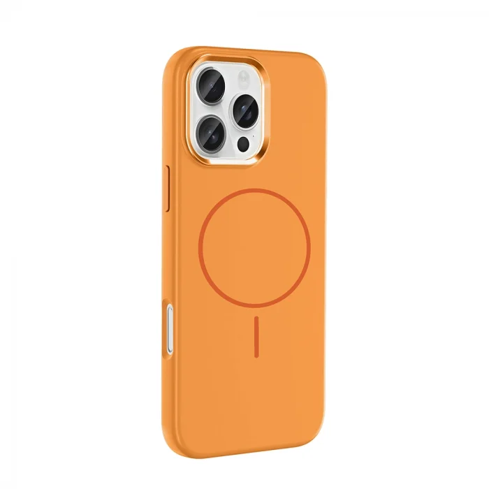 iPhone 16 Pro Max Kılıf M-Safe Şarj Özellikli Metal Kamera Çerçeveli Edi Silikon Kapak