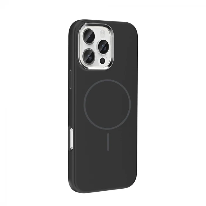 iPhone 16 Pro Max Kılıf M-Safe Şarj Özellikli Metal Kamera Çerçeveli Edi Silikon Kapak