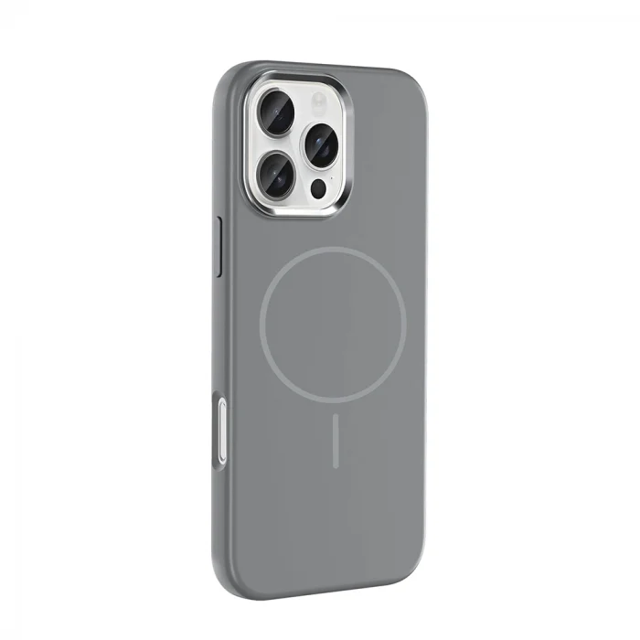 iPhone 16 Pro Max Kılıf M-Safe Şarj Özellikli Metal Kamera Çerçeveli Edi Silikon Kapak