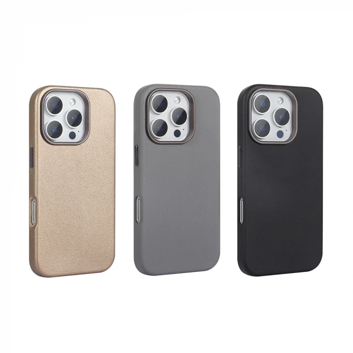 iPhone 16 Pro Max Kılıf M-safe Şarj Özellikli PU Deri Adora Kapak