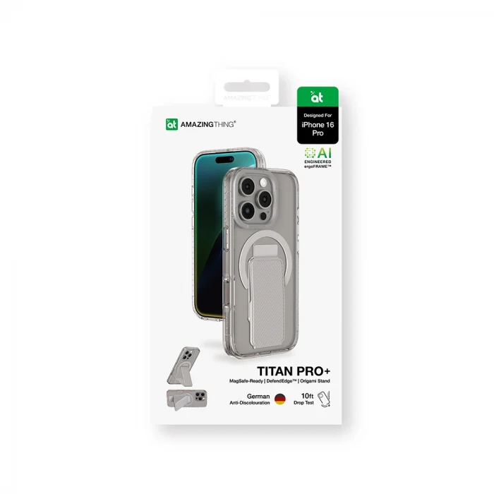 iPhone 16 Pro Max Kılıf M-safe Şarj Özellikli Standlı Amazingthing Titan Pro Plus Kapak