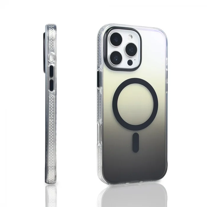 iPhone 16 Pro Max Kılıf M-safe Şarj Özellikli Transparan Renk Geçişli Toros Kapak