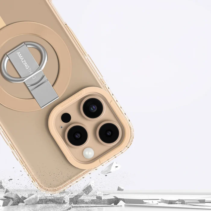 Apple iPhone 16 Pro Max Kılıf M-safe Şarj Özellikli Yüzük Standlı Amazingthing Titan Pro Serisi Kapak