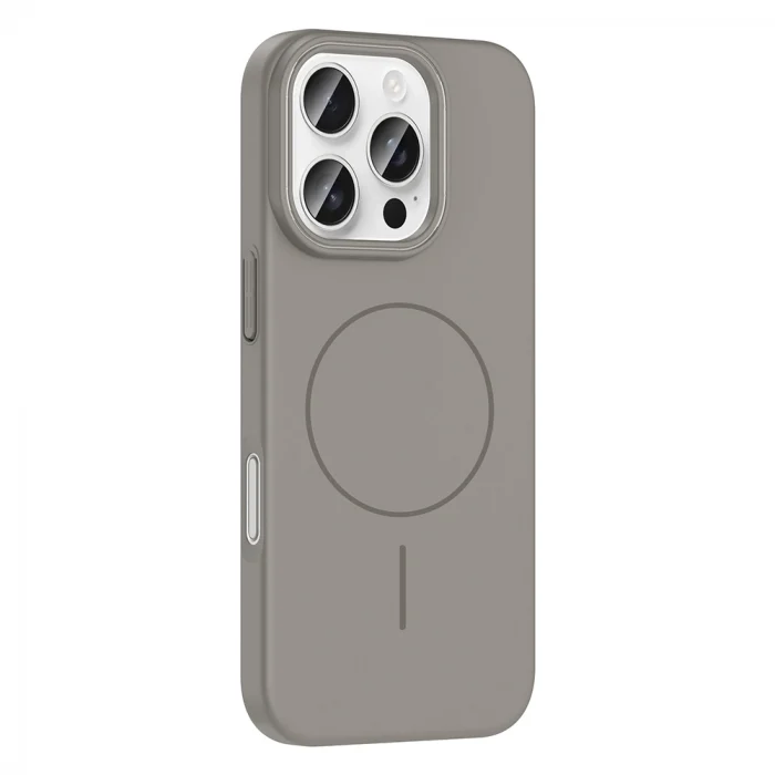 iPhone 16 Pro Max Kılıf M-safe Şarj Özellikli Ruby Sert Kapak