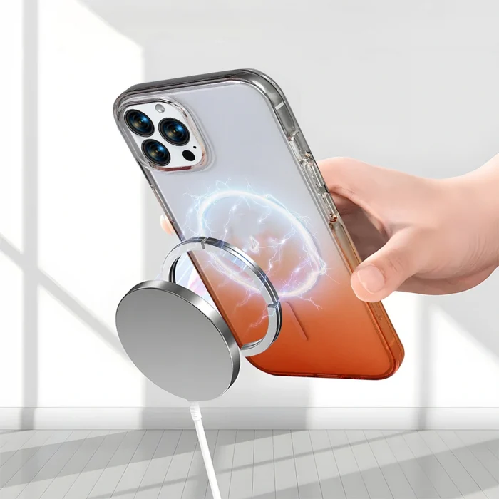 iPhone 16 Pro Max Kılıf M-Safe Şarj Özellikli Septik Silikon Kapak