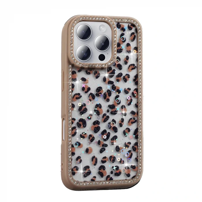 iPhone 16 Pro Max Kılıf Taşlı ve Simli Tasarım Azra Kapak