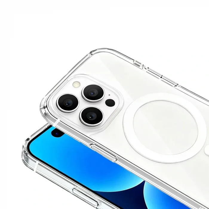 iPhone 16 Pro Max Kılıf Wireless Şarj Özellikli Şeffaf Orjin Kapak