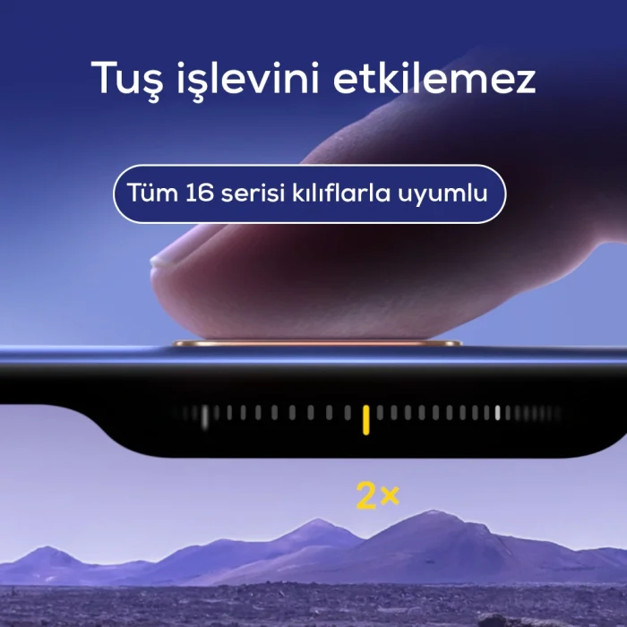 iPhone 16 Serisi Uyumlu Metal Alaşımlı Hassas Dokunmatik Kamera Denetim Butonu Koruyucu