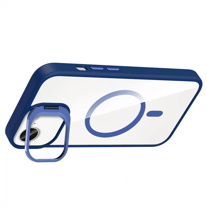 iPhone 16E Kılıf Standlı ve Kamera Lens Hediyeli M-Safe Şarj Özellikli Etro Kapak