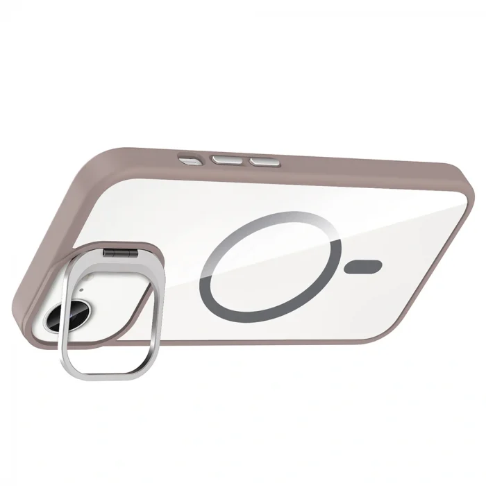 iPhone 16E Kılıf Standlı ve Kamera Lens Hediyeli M-Safe Şarj Özellikli Etro Kapak