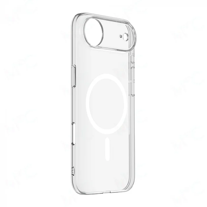 iPhone 17 Air Kılıf IC Çipli M-Safe Şarj Özellikli Şeffaf Kamera Çerçeveli Toledo Kapak