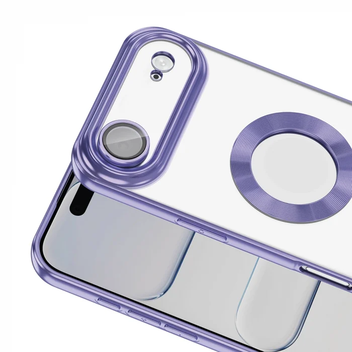 Apple iPhone 17 Air Kılıf Kamera Korumalı Logo Gösteren Zore Omega Kapak