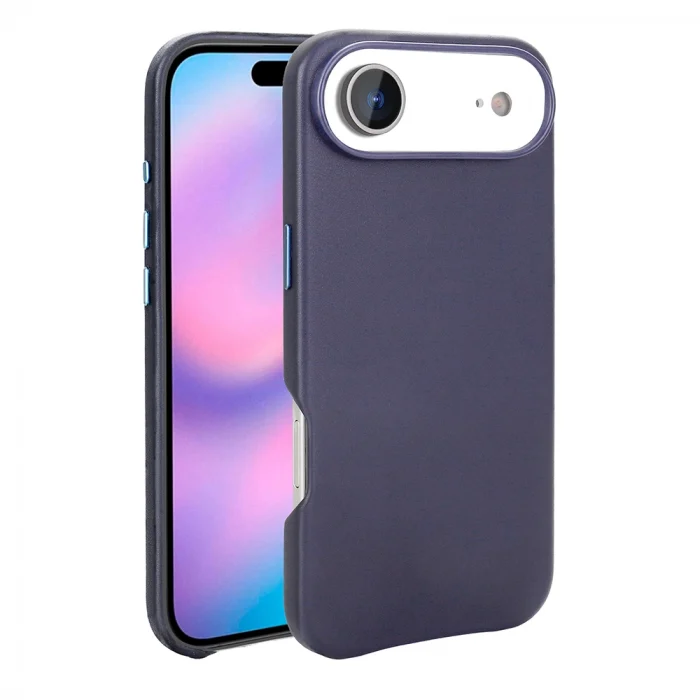 iPhone 17 Air Kılıf M-safe Şarj Özellikli PU Deri Görünümlü Kupra Kapak