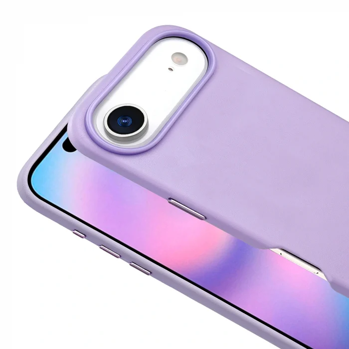 iPhone 17 Air Kılıf M-safe Şarj Özellikli PU Deri Görünümlü Kupra Kapak