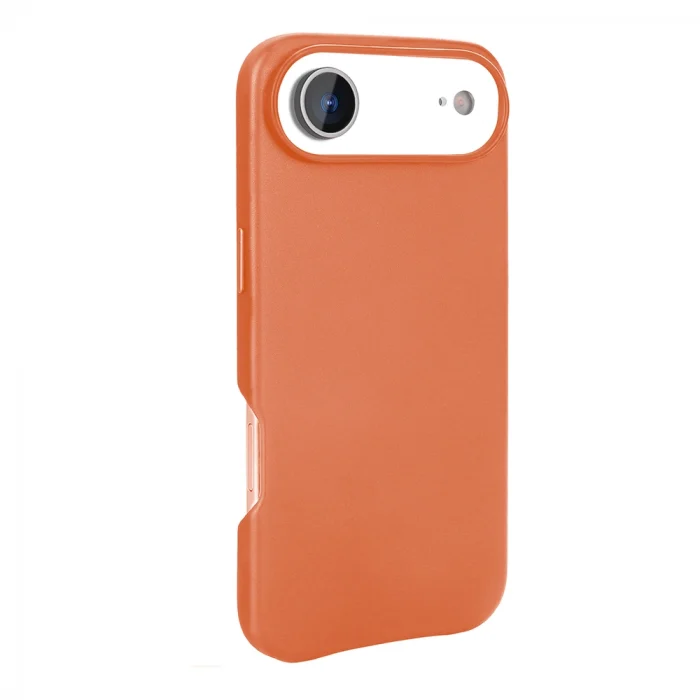 iPhone 17 Air Kılıf M-safe Şarj Özellikli PU Deri Görünümlü Kupra Kapak