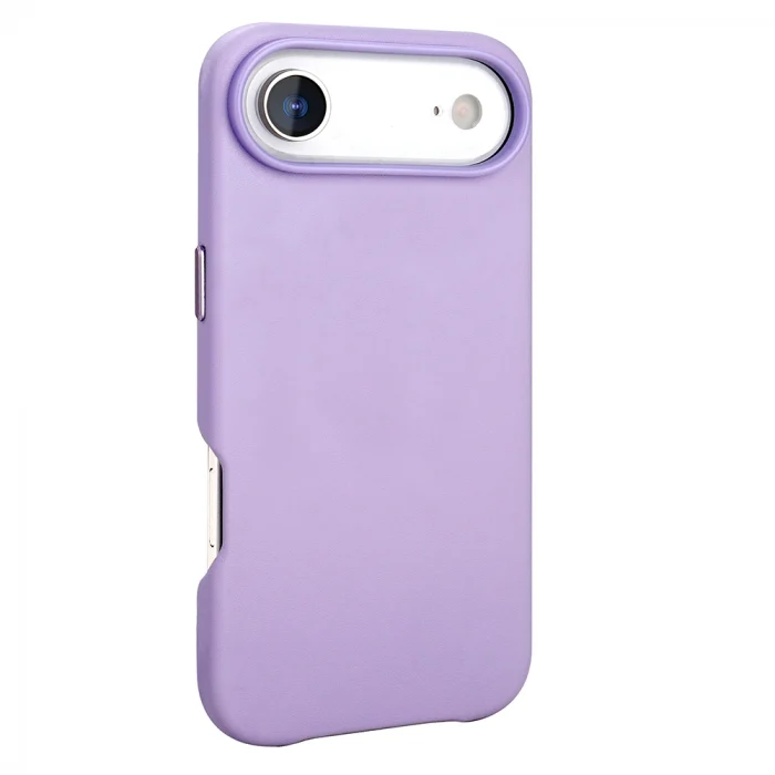 iPhone 17 Air Kılıf M-safe Şarj Özellikli PU Deri Görünümlü Kupra Kapak