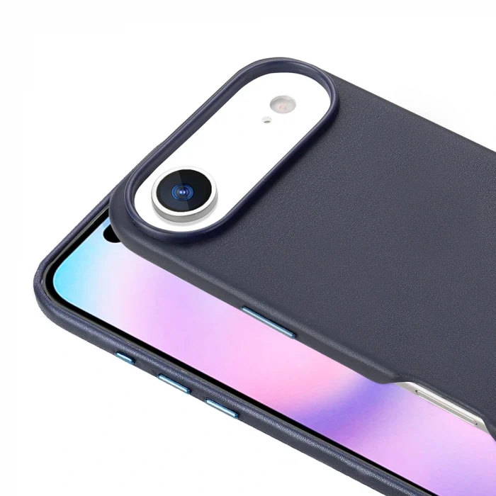 iPhone 17 Air Kılıf M-safe Şarj Özellikli PU Deri Görünümlü Kupra Kapak