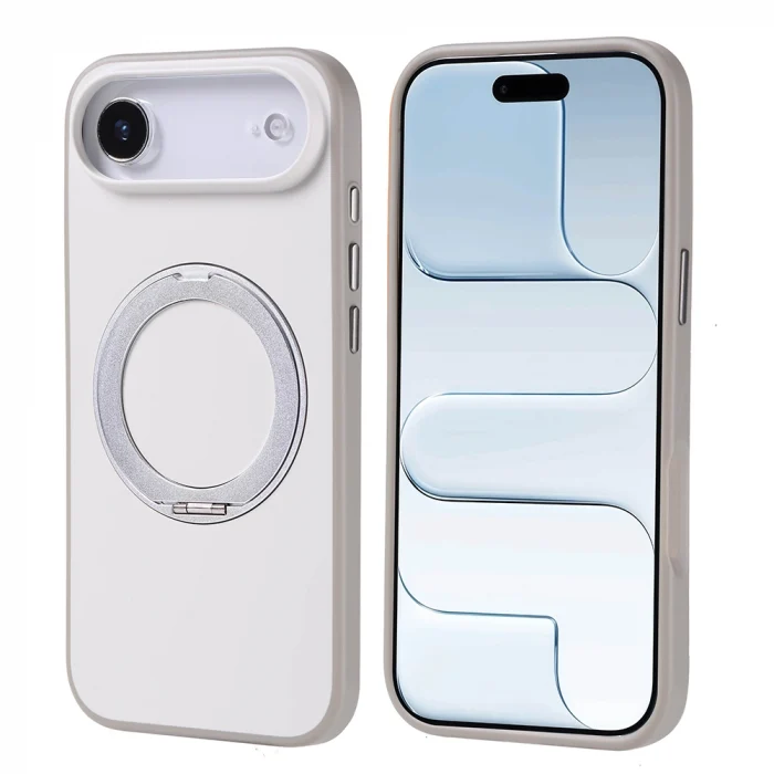 iPhone 17 Air Kılıf M-Safe Şarj Özellikli Standlı Proton Silikon Kapak