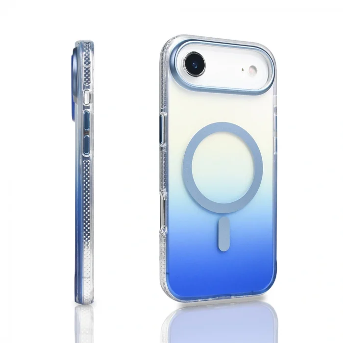 iPhone 17 Air Kılıf M-safe Şarj Özellikli Transparan Renk Geçişli Toros Kapak