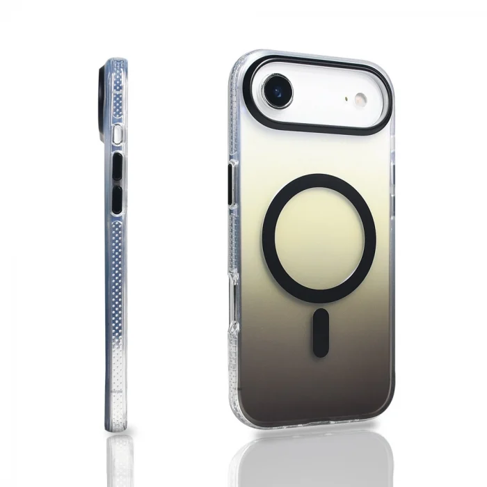 iPhone 17 Air Kılıf M-safe Şarj Özellikli Transparan Renk Geçişli Toros Kapak