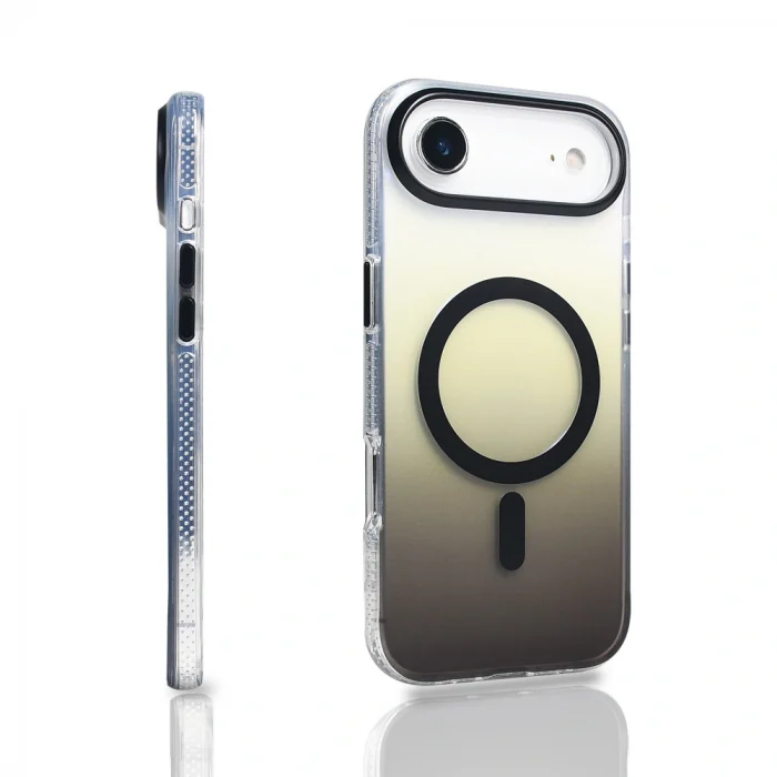 iPhone 17 Air Kılıf M-safe Şarj Özellikli Transparan Renk Geçişli Toros Kapak