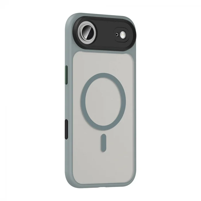 iPhone 17 Air Uyumlu Kılıf Mat Arka Yüzey Wireless Şarj Özellikli Flet M-safe Kapak