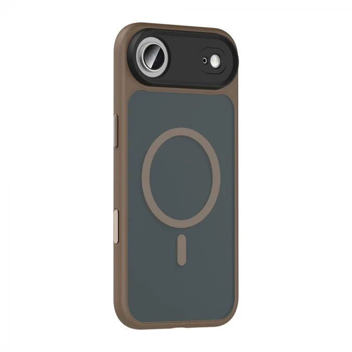 iPhone 17 Air Uyumlu Kılıf Mat Arka Yüzey Wireless Şarj Özellikli Flet M-safe Kapak