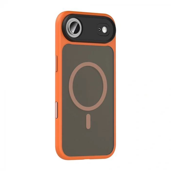 iPhone 17 Air Uyumlu Kılıf Mat Arka Yüzey Wireless Şarj Özellikli Flet M-safe Kapak