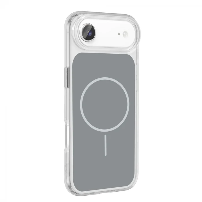 iPhone 17 Air Kılıf Metal Buton Tasarımlı İkonik Sert Silikon Kapak