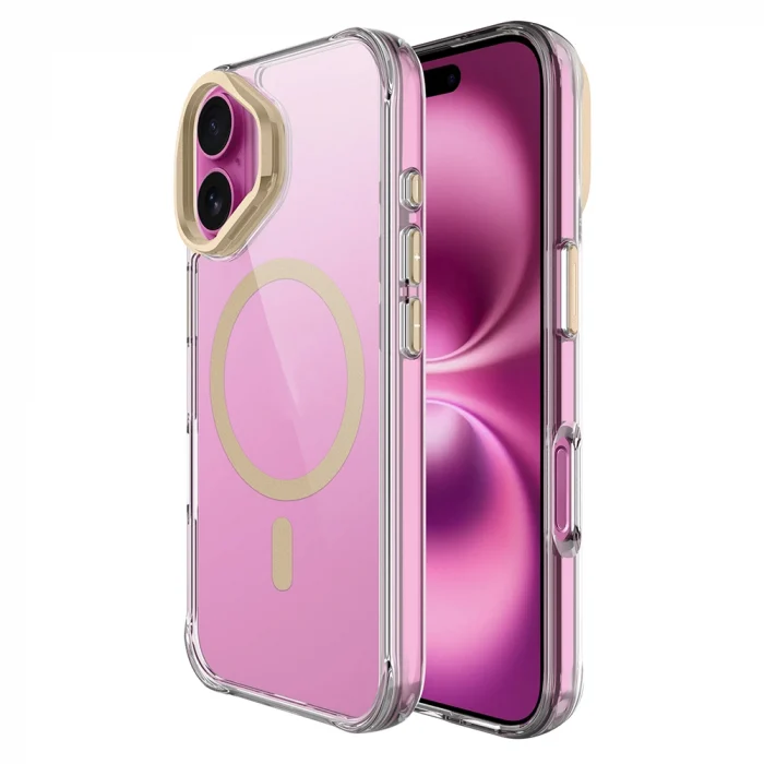 Apple iPhone 17 Kılıf M-safe Şarj Özellikli Airbagli Kamera Standlı Zore Azor Kapak