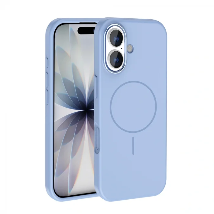 iPhone 17 Kılıf M-Safe Şarj Özellikli Metal Kamera Çerçeveli Edi Silikon Kapak