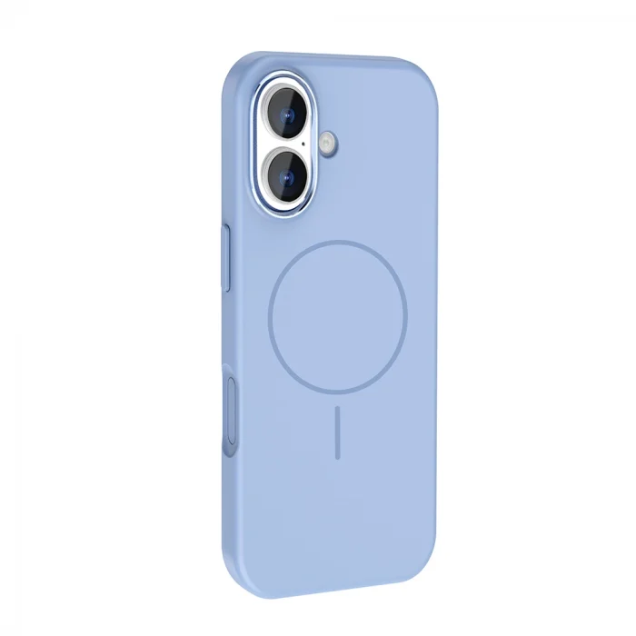 iPhone 17 Kılıf M-Safe Şarj Özellikli Metal Kamera Çerçeveli Edi Silikon Kapak