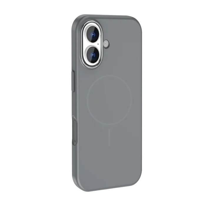 iPhone 17 Kılıf M-Safe Şarj Özellikli Metal Kamera Çerçeveli Edi Silikon Kapak