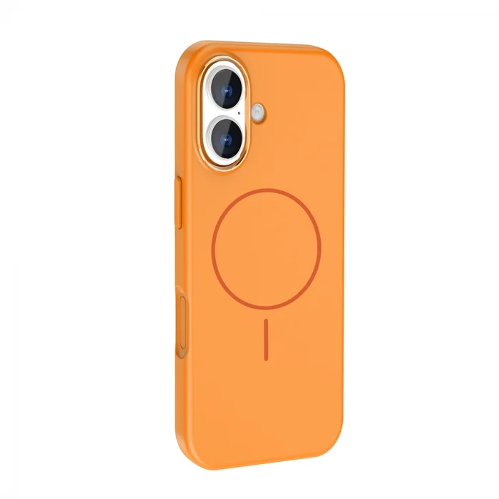 iPhone 17 Kılıf M-Safe Şarj Özellikli Metal Kamera Çerçeveli Edi Silikon Kapak