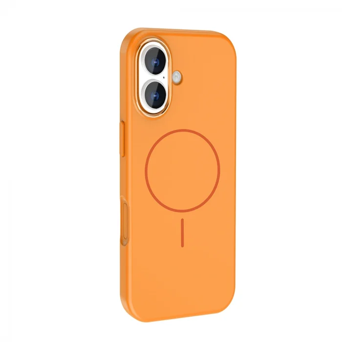 iPhone 17 Kılıf M-Safe Şarj Özellikli Metal Kamera Çerçeveli Edi Silikon Kapak