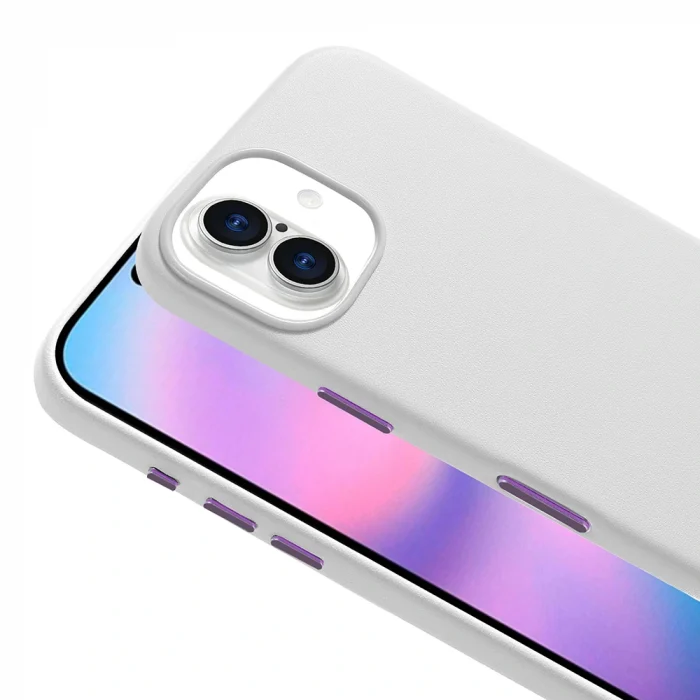 iPhone 17 Kılıf M-safe Şarj Özellikli PU Deri Görünümlü Kupra Kapak