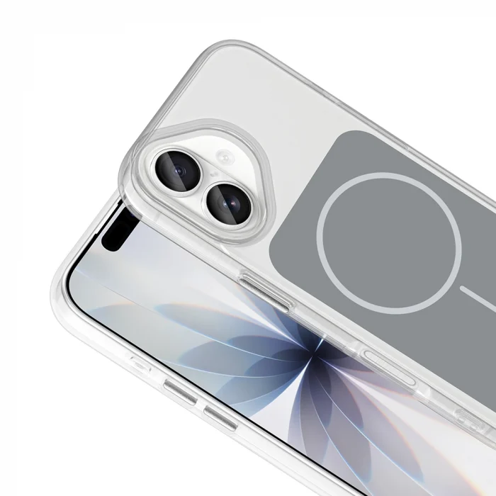 iPhone 17 Kılıf Metal Buton Tasarımlı İkonik Sert Silikon Kapak