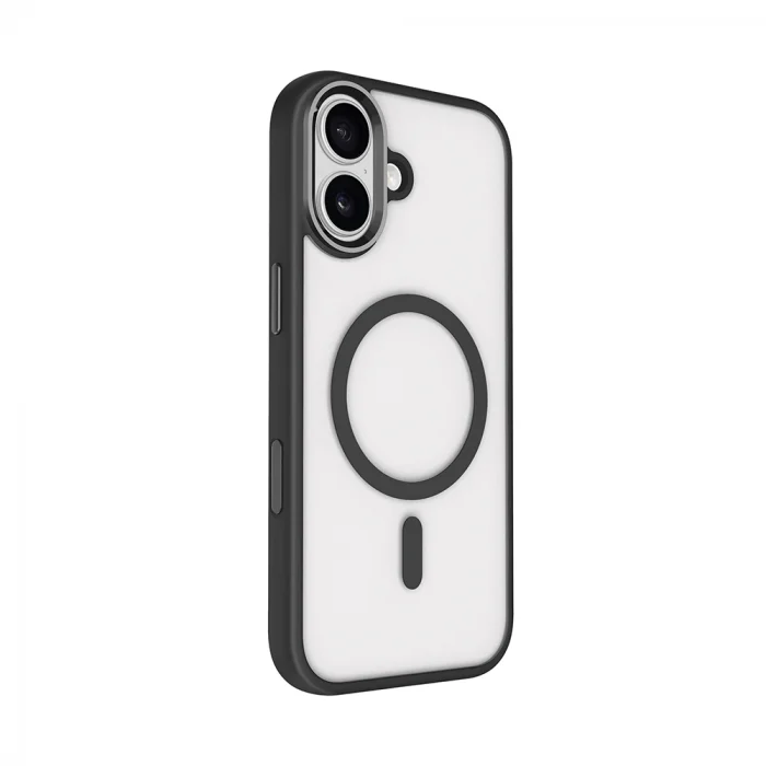 iPhone 17 Kılıf Wireless Şarj Özellikli Krom M-safe Silikon Kapak