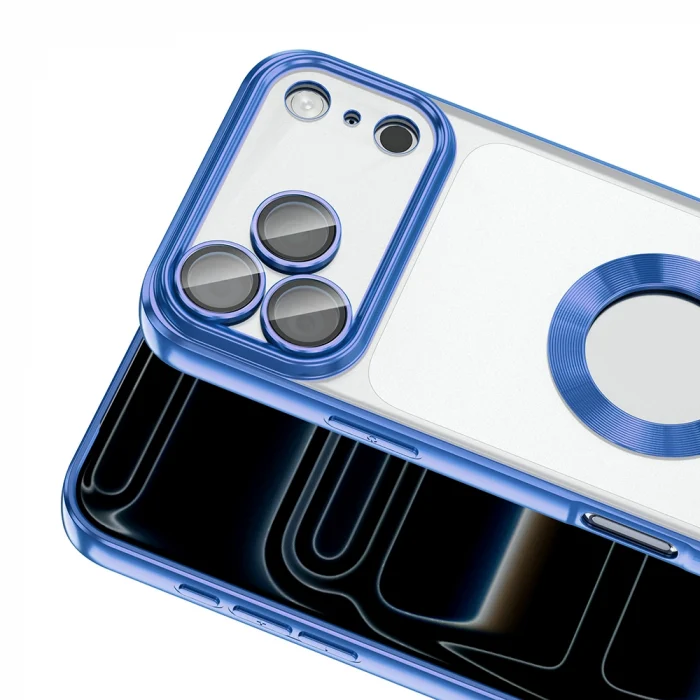 Apple iPhone 17 Pro Kılıf Kamera Korumalı Logo Gösteren Zore Omega Kapak