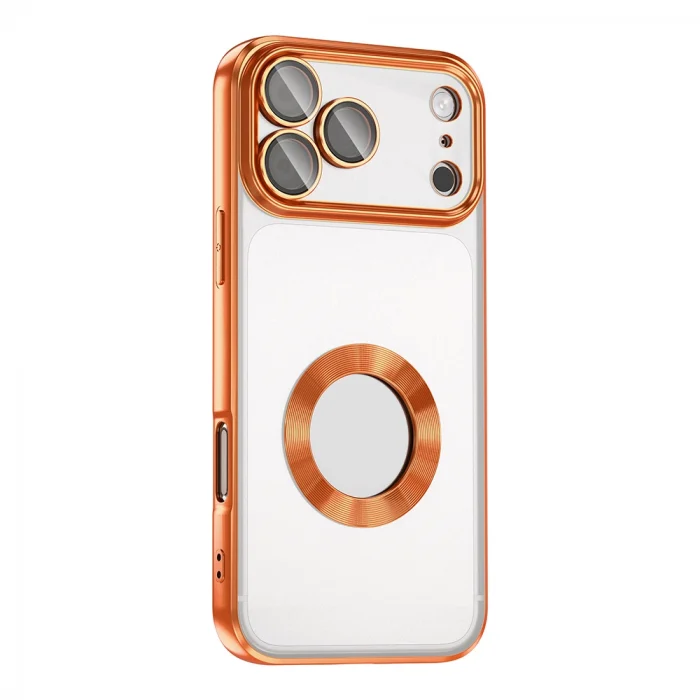 Apple iPhone 17 Pro Kılıf Kamera Korumalı Logo Gösteren Zore Omega Kapak