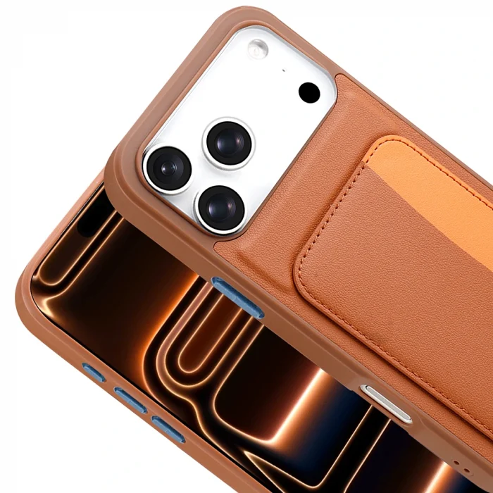 iPhone 17 Pro Kılıf Kartlıklı X-Kart Silikon Kapak